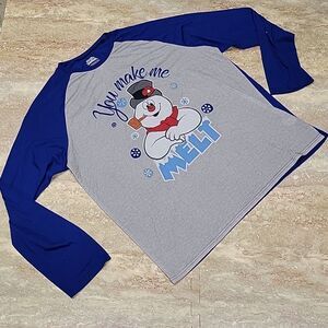 FROSTY THE SNOWMAN MENS (OR WOMENS )  PJ NIGHT TEE XL (SEE MEASUREMENTS)